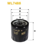 Фільтр оливи WIX FILTERS Dodge Avenger, Caliber, Journey, Jeep Patriot, Suzuki Grand Vitara (WL7485)