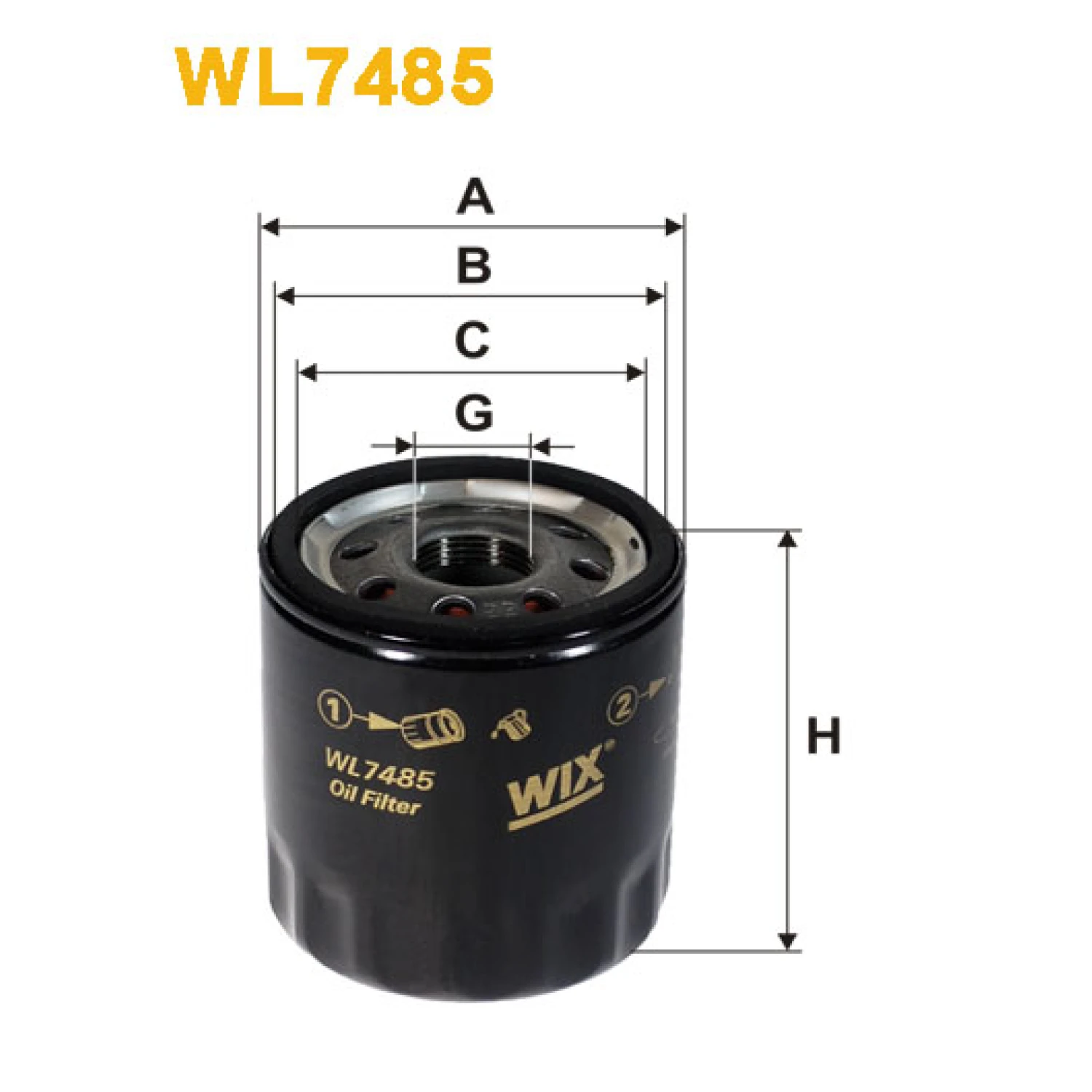 Фільтр оливи WIX FILTERS Dodge Avenger, Caliber, Journey, Jeep Patriot, Suzuki Grand Vitara (WL7485)