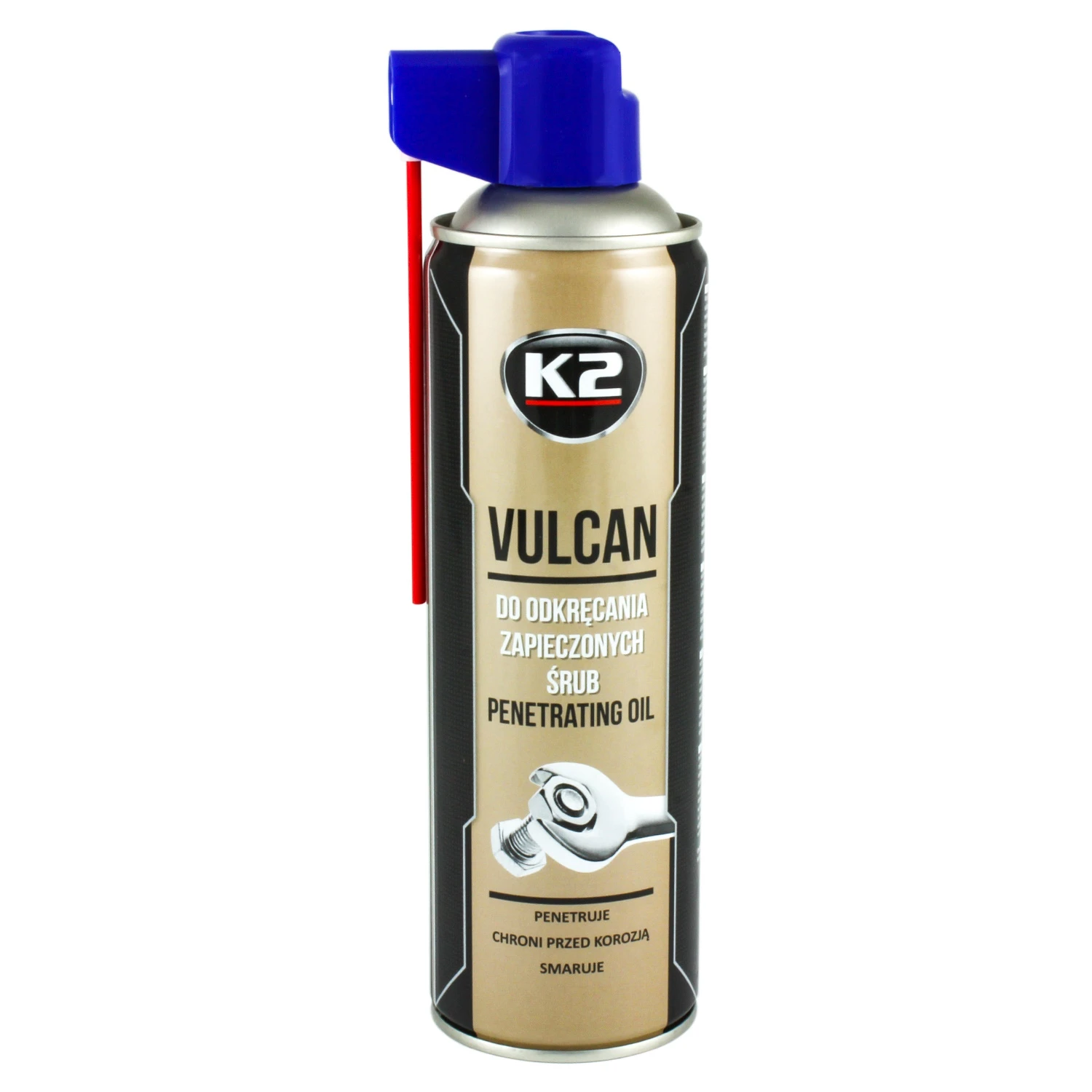 Мастило для болтів K2 Vulkan рідке синтетичне прозоре аерозоль 500мл (W115)