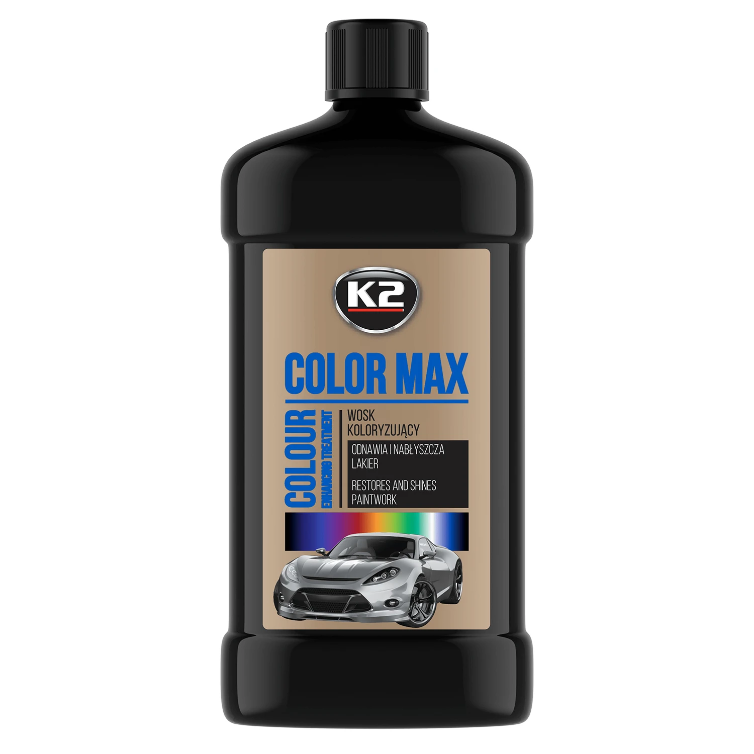Поліроль восковий для кузова K2 Color Max чорний 500мл (K025CA)