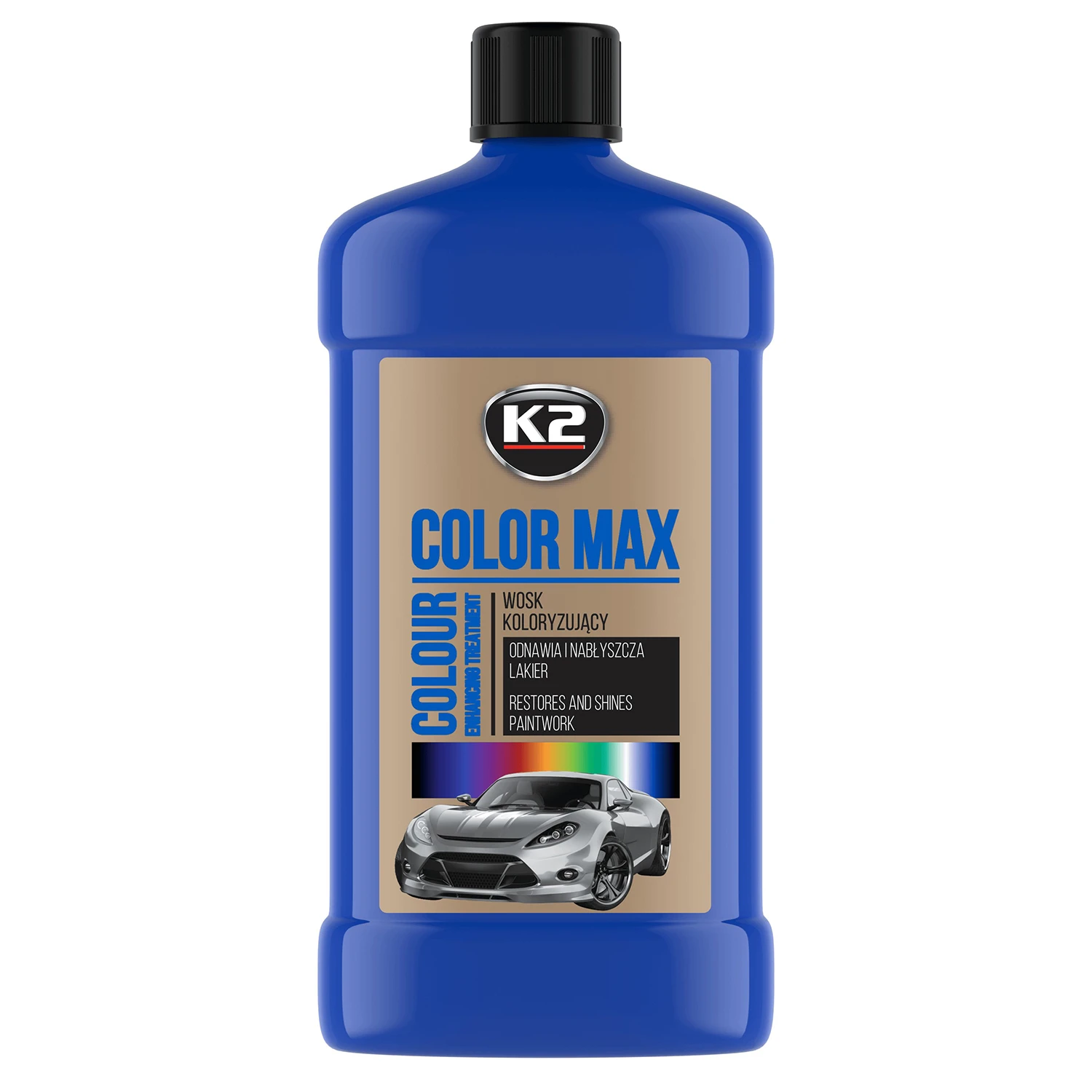 Поліроль восковий для кузова K2 Max Color синій 500мл (K025NI)