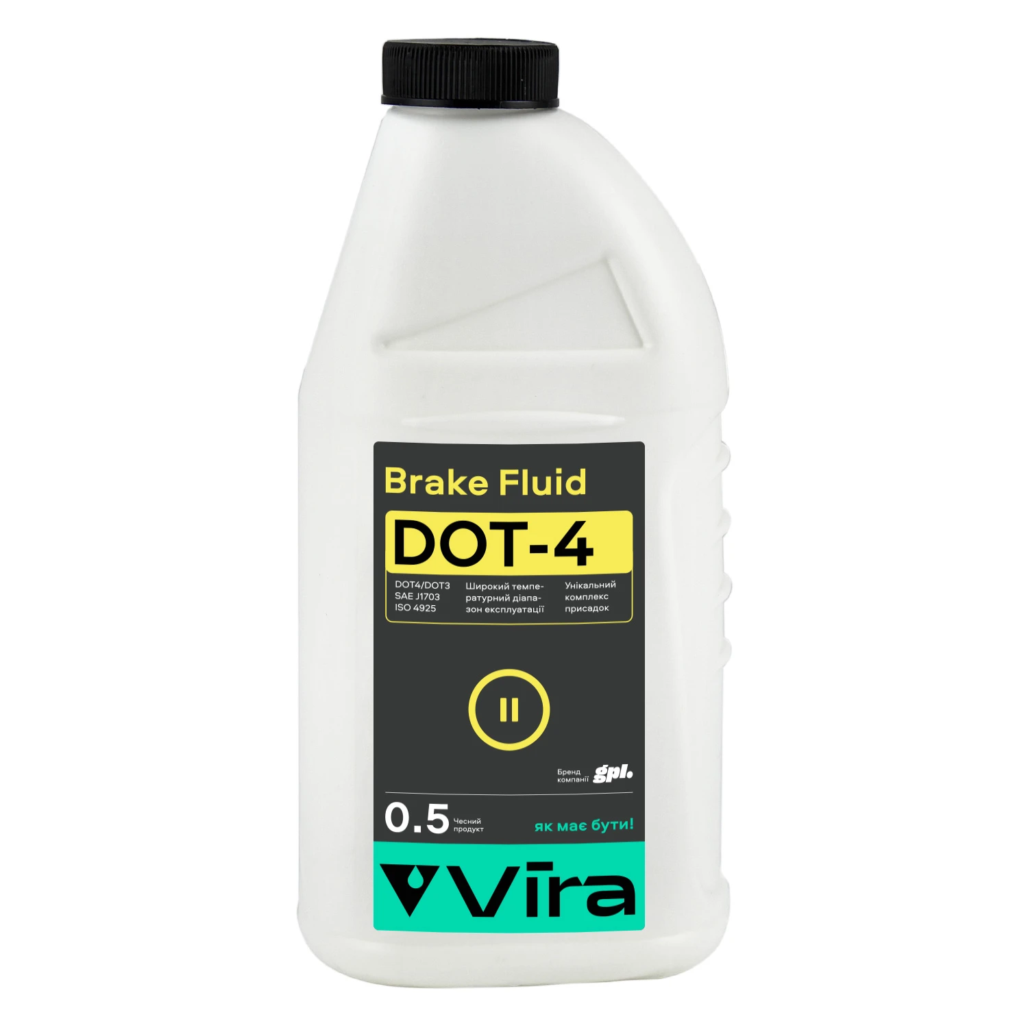 Рідина гальмівна VIRA Brake Fluid DOT-4 0,5 л (VI1001)
