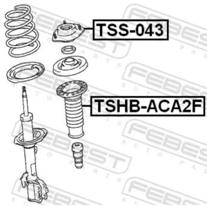 Опора амортизатора переднього FEBEST TOYOTA RAV4 (TSS-043)