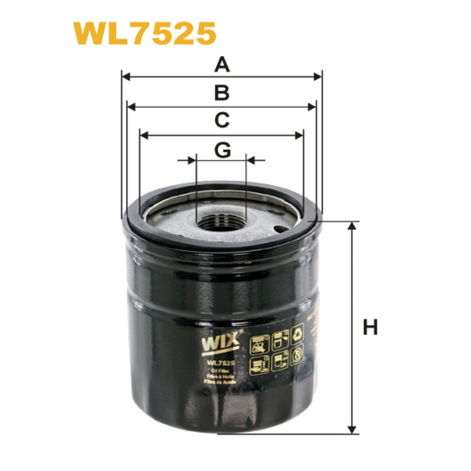 Фільтр оливи WIX FILTERS VW Caravelle (T5), Transporter (T5) (WL7525)