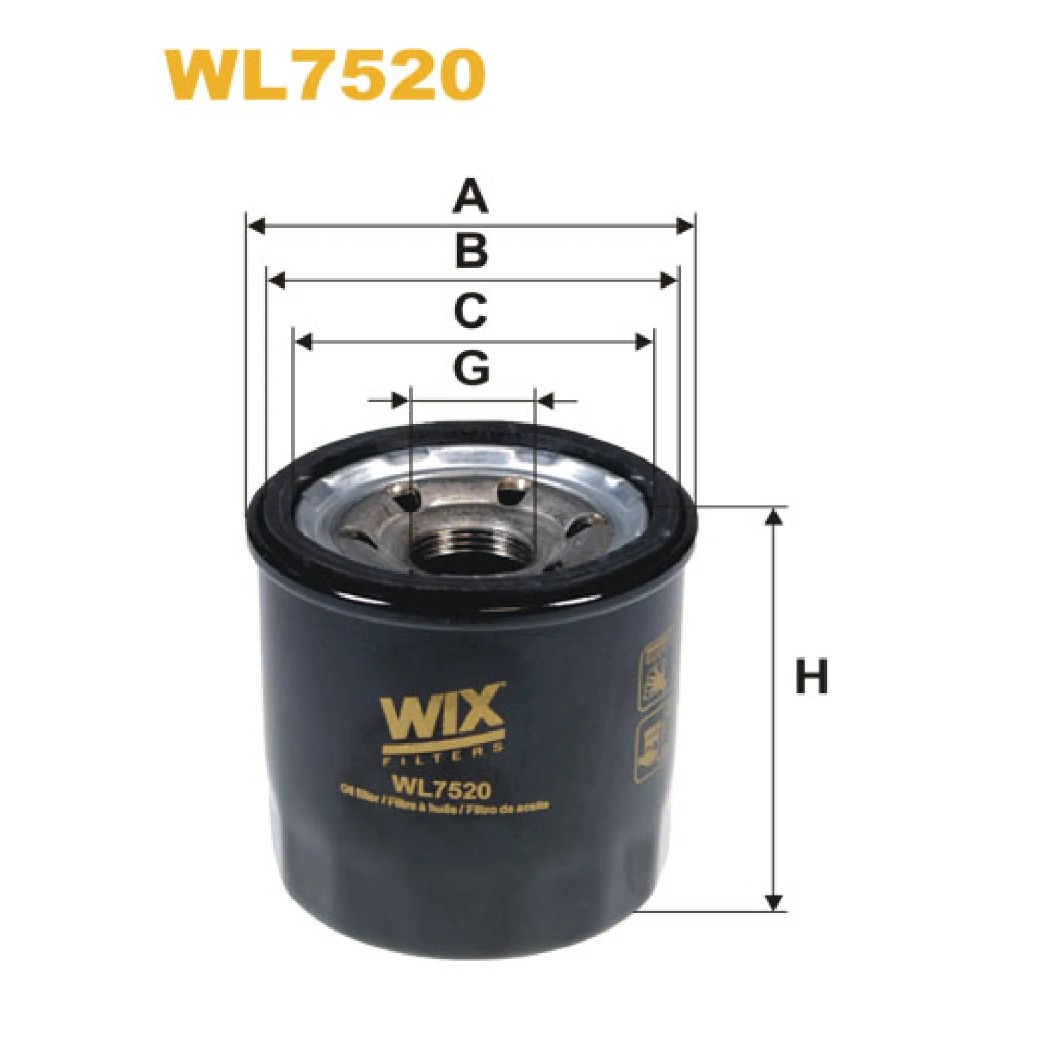 Фільтр оливи WIX FILTERS Hyundai i20, i20 II, Kia Picanto II, Rio III (WL7520)