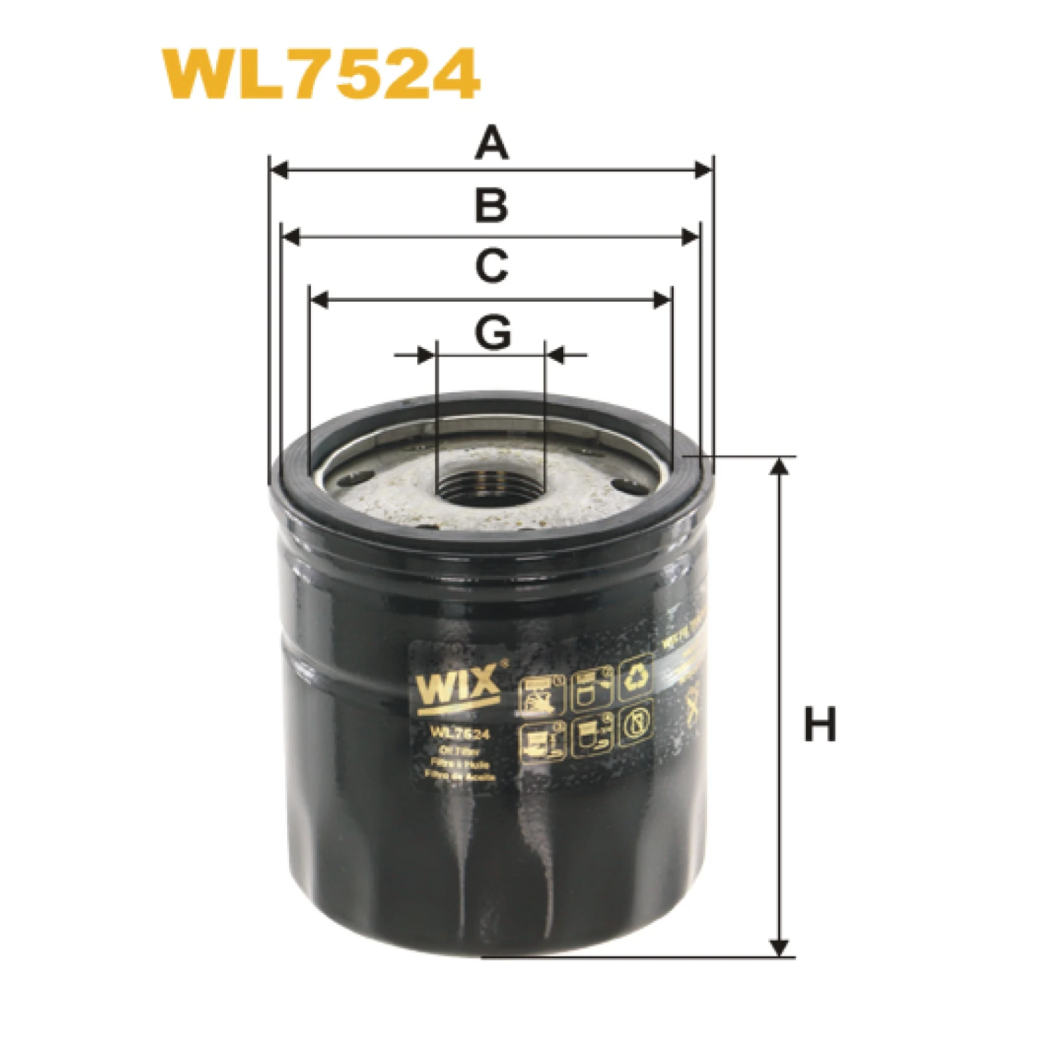 Фільтр оливи WIX FILTERS (WL7524)