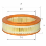 Фільтр повітряний ALPHA FILTER Газель, Волга 24, 3102, 3110, 3202, ЗМЗ-402 (AF 0105)