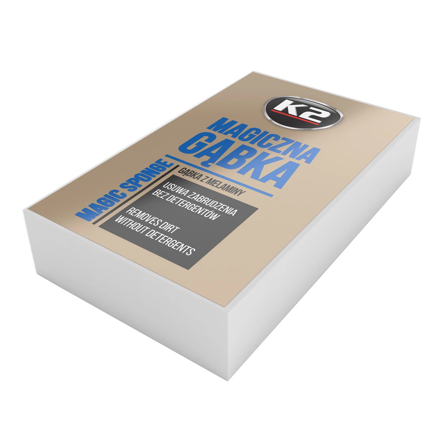 Губка для миття меламінова біла К2 Magic Sponge (K290)