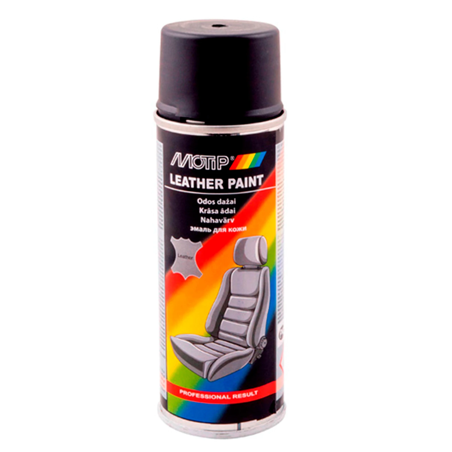 Фарба для шкіри та вінілу MOTIP Leather & Vinyl Paint чорна аерозоль 200 мл (04230BS)