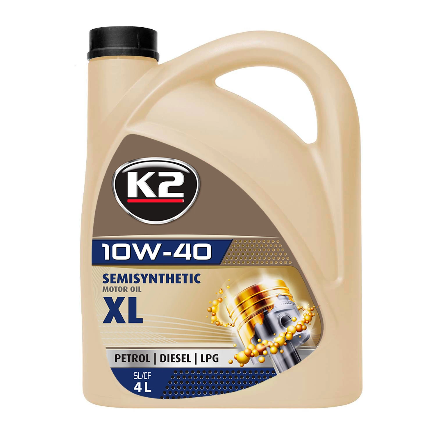Олива моторна K2 Semisynthetic SL/CF 10W-40 4 л (O2044E)