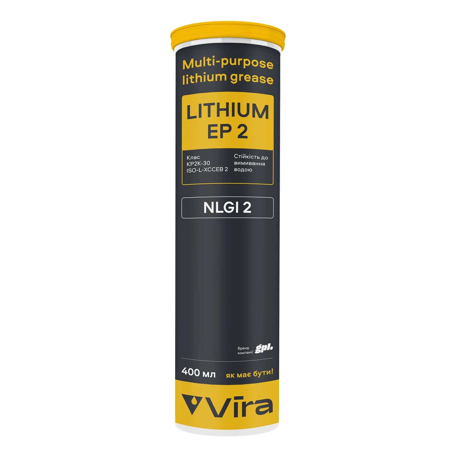 Мастило універсальне VIRA Lithium EP 2 пластичне літієве коричневе 400 г (VI0633)