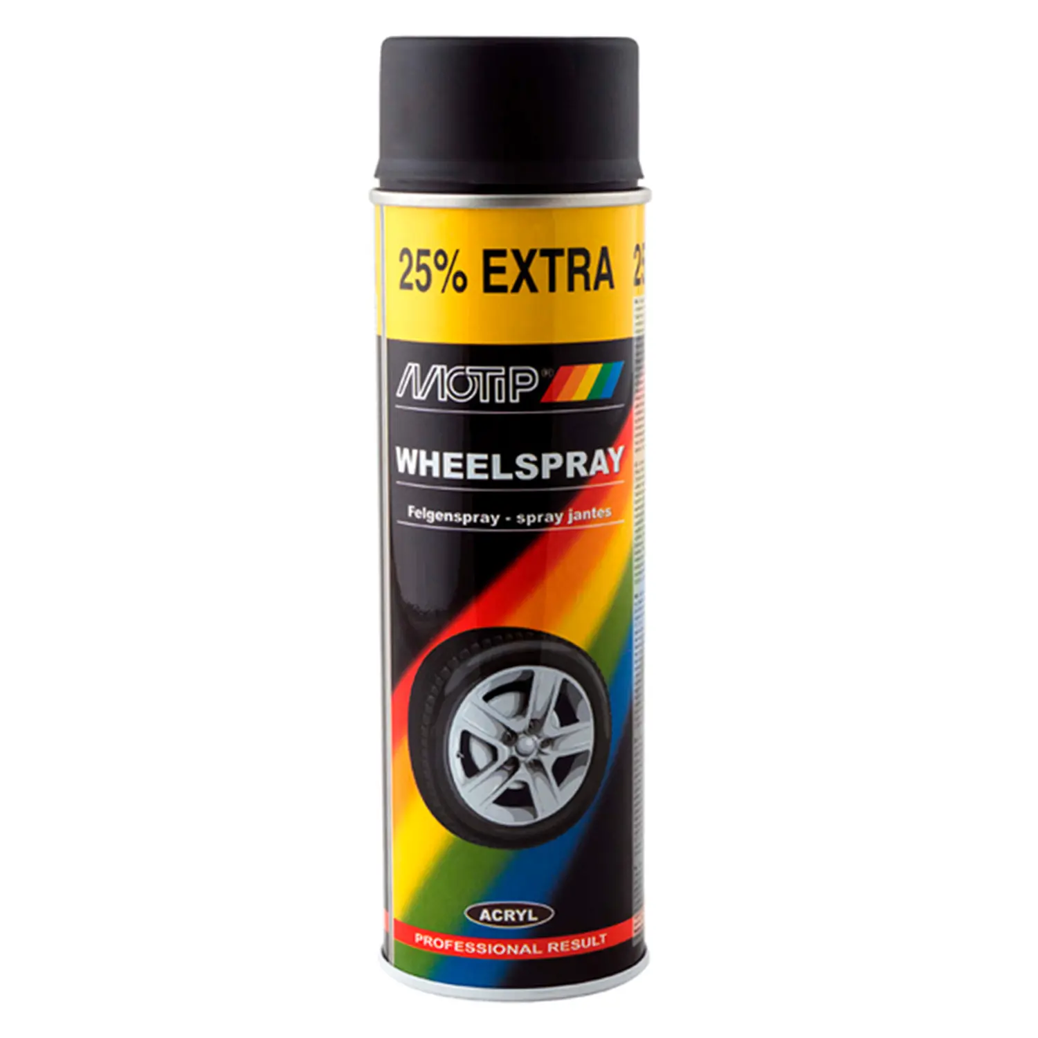 Емаль для дисків MOTIP Wheel Spray чорна глянцева аерозоль 500 мл (04018IG)