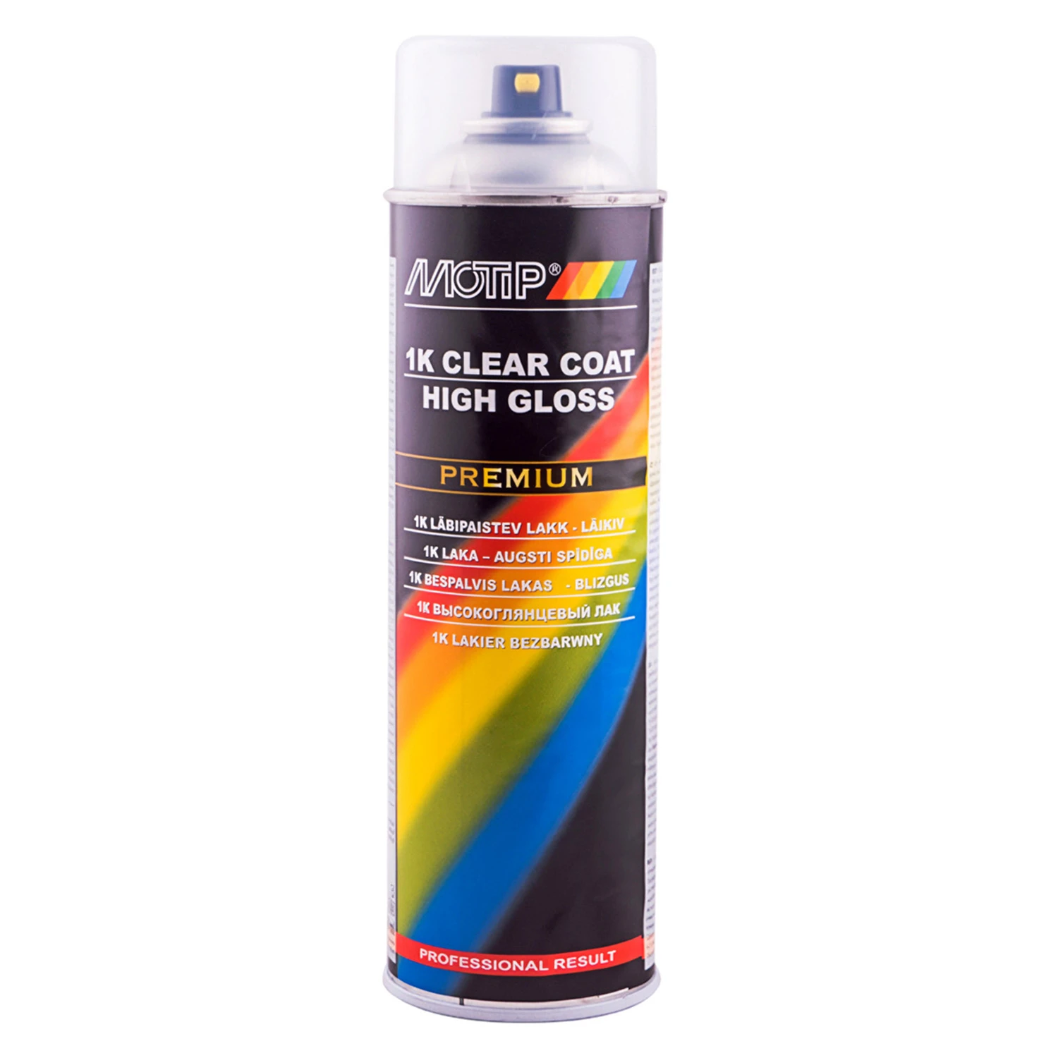 Лак однокомпонентний для кузова 1K 1K CLEAR COAT прозорий глянцевий аерозоль 500 мл