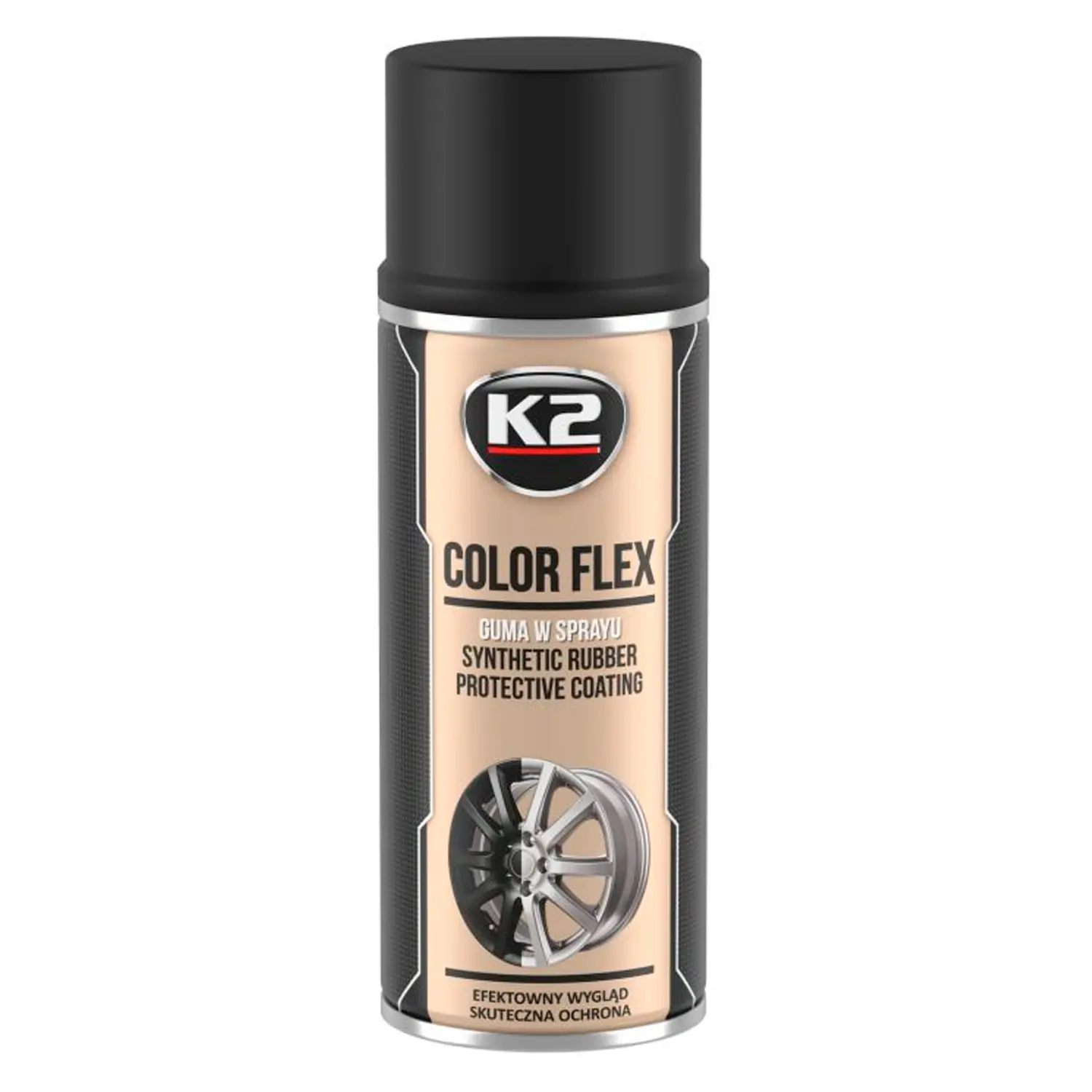 "Рідка гума" чорна матова аерозоль K2 COLOR FLEX 400 мл (L343CM)