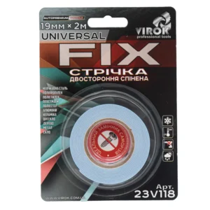 Стрічка двостороння спінена VIROK Universal Fix 19 мм х 2 м (23V118)