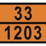 Информационная табличка ADR "Бензин 33-1203" Bicma Bicma Цинк Италия (2602991102)