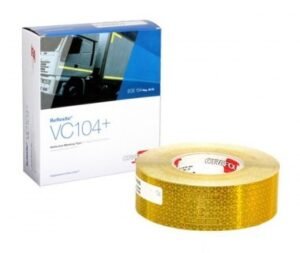 Світловідбиваюча стрічка для твердої поверхні (жовта) ORAFOL VC104+ (2500900001)