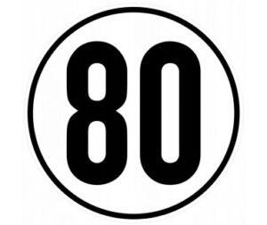 Ограничиние скорости 80 км D=20см Цинк Украина (2603300100)