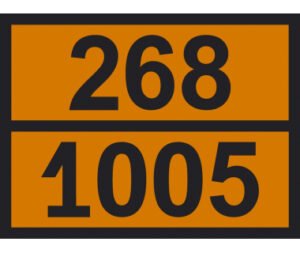 Інформаційна табличка ADR "Аміак безводний 268-1005" Bicma Цинк Італія (2602991420)