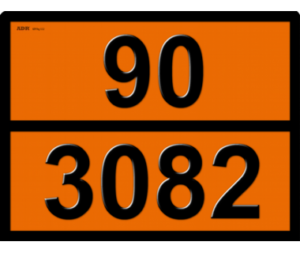 Інформаційна табличка ADR "Рідка речовина відходи 90-3082" Bicma Цинк Італія (2602991147)