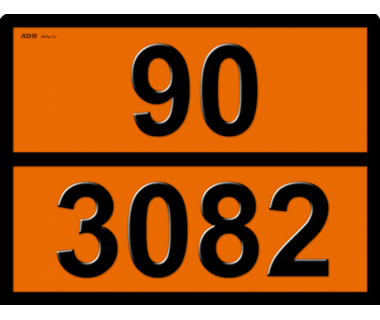 Інформаційна табличка ADR "Рідка речовина відходи 90-3082" Bicma Цинк Італія (2602991147)