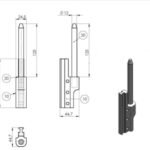Кронштейн шарніра задньої двері, на стійку, L=125 mm Schwarzmuller SCHMITZ (1601981465)