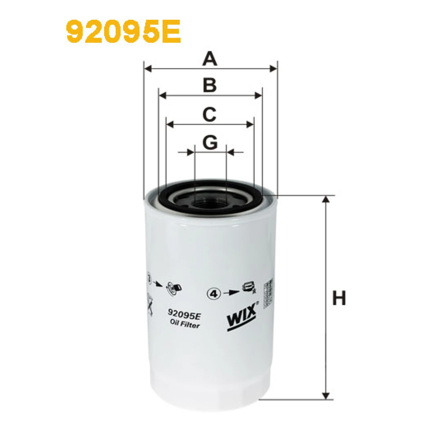 Фільтр оливи WIX FILTERS DAF LF, IVECO Euro Cargo I / II, Solaris Bus (92095E)