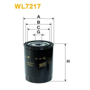 Фільтр оливи WIX FILTERS Ford Galaxy I, Seat Alhambra, Cordoba, Ibiza II, Toledo, Volkswagen Carav (WL7217)