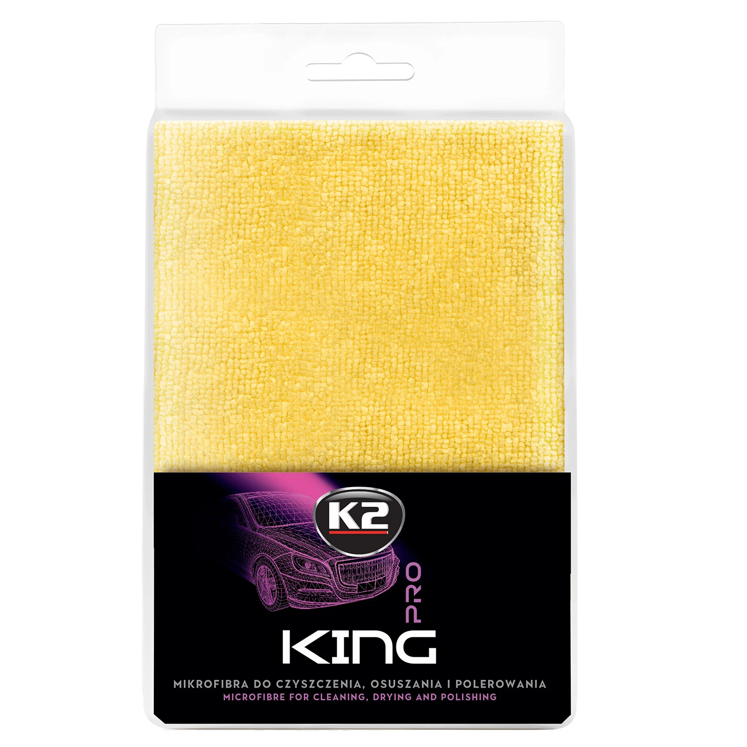 Рушник для догляду за авто мікрофібрa 40 см x 60 см K2 King PRO (M434)