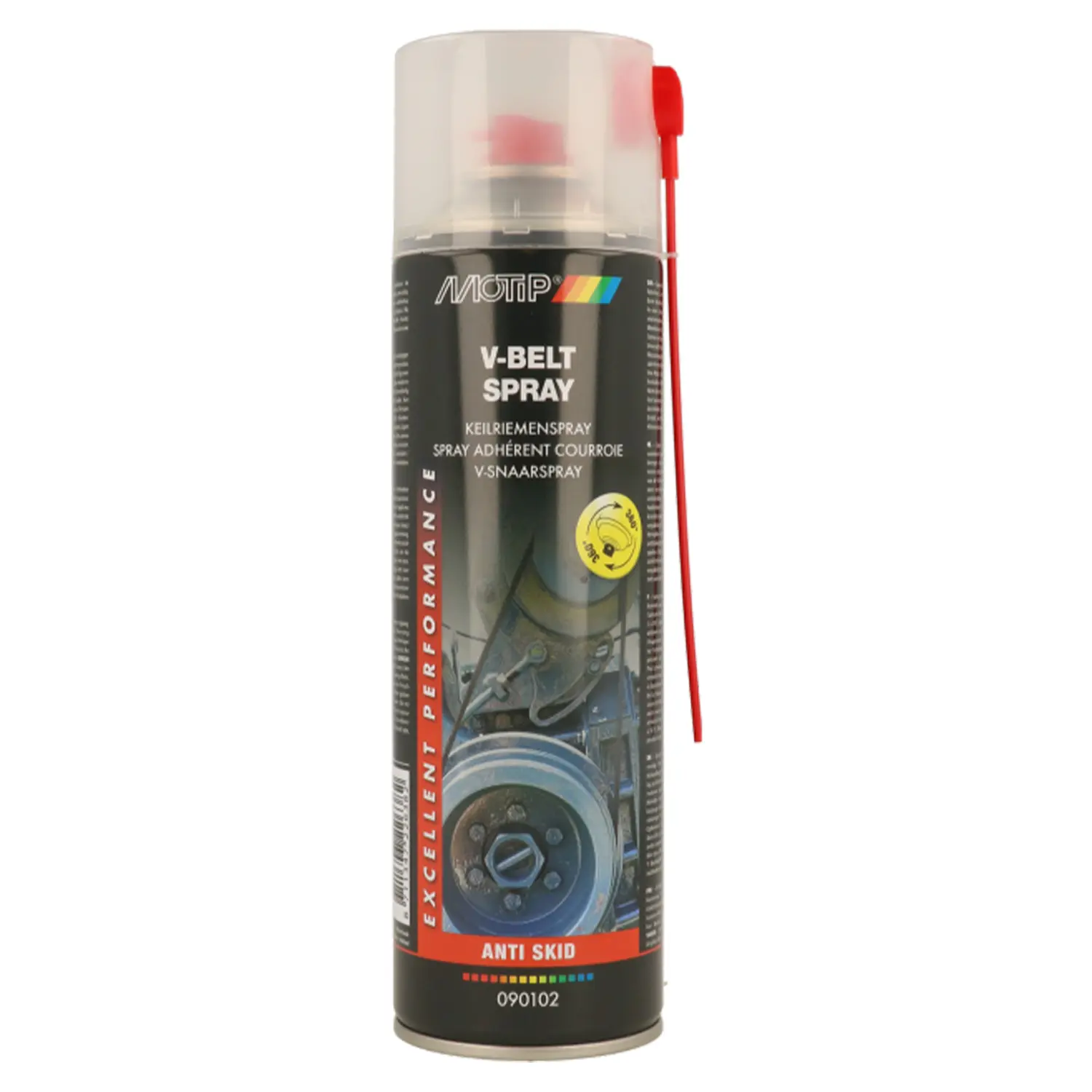 Мастило для ременів MOTIP V-Belt Spray поліальфаолефінове прозоре аерозоль 500 мл (090102BS)