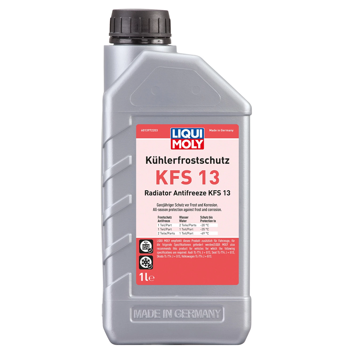 Рідина охолоджуюча LIQUI MOLY Kuhlerfrostschutz KFS G13 концентрат 1 л (21139)
