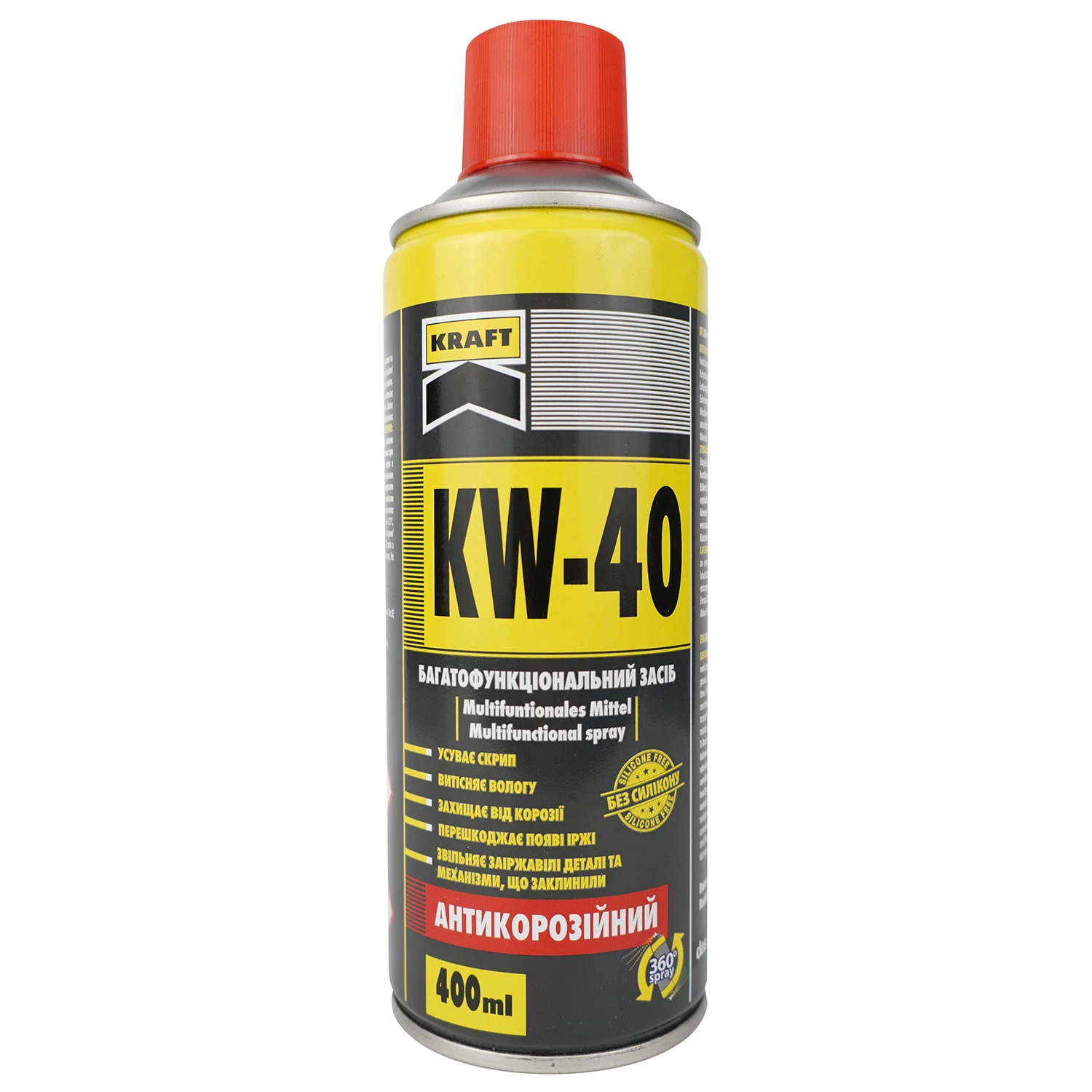 Мастило універсальне KRAFT KW-40 аліфатичне прозоре аерозоль 400 мл (KF002)