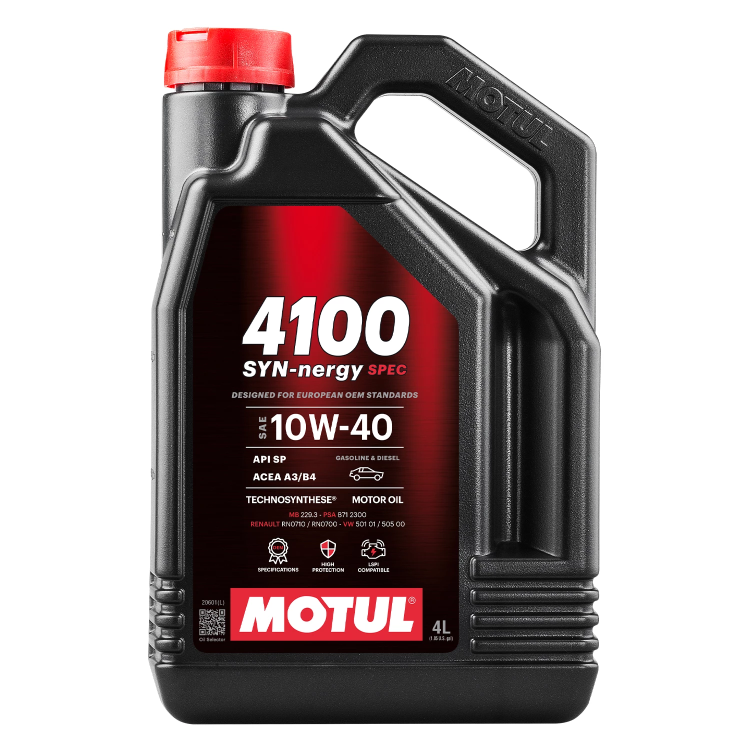 Олива моторна MOTUL 4100 Syn-nergy Spec 10W-40 4 л (112891)