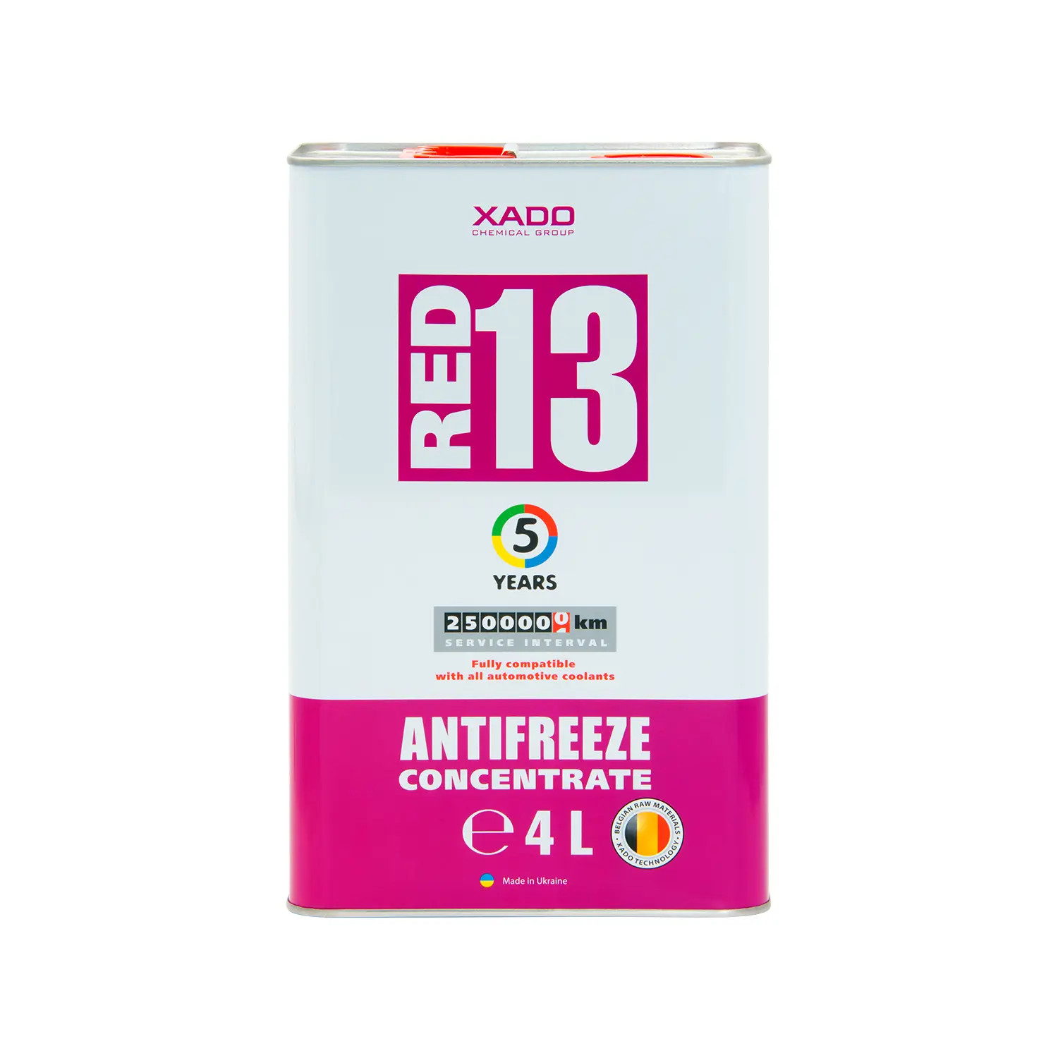 Рідина охолоджуюча XADO Antifreeze Red 13 концентрат 4 л (ХА 50312)