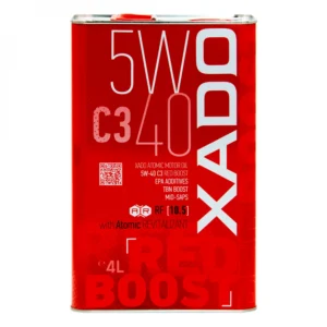 Олива моторна XADO 5W-40 C3 Red Boost синтетична 4 л (XA 26222)