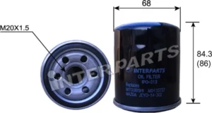 Фільтр оливи HONDA ACCORD, MAZDA 626, MITSUBISHI COLT, INTERPARTS (IPO-213)