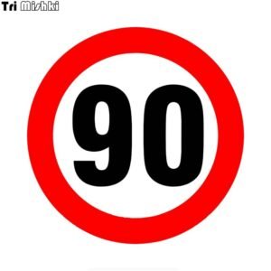Наклейка обмеження швидкості "90км/год"