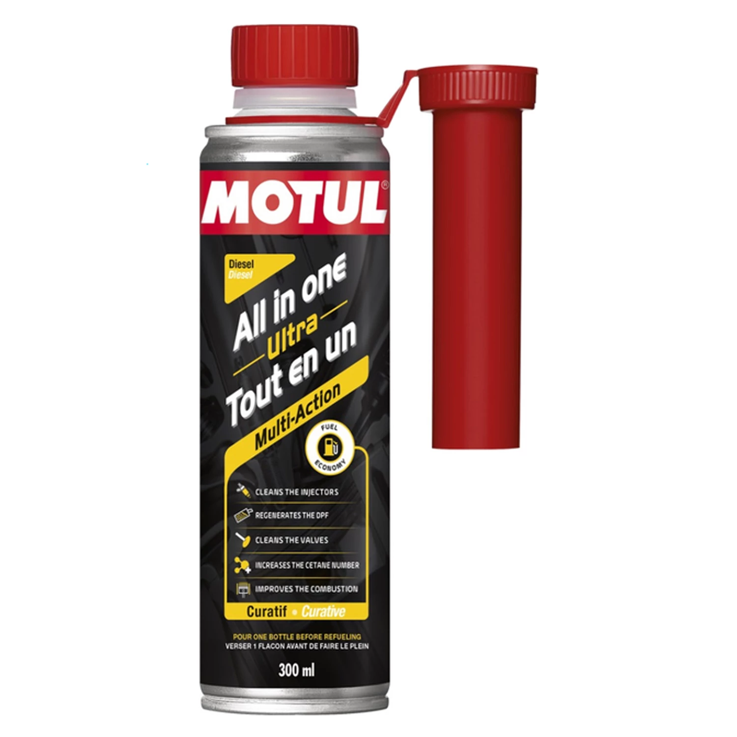 Очищувач комплексний для дизельних двигунів MOTUL All In One Ultra Diesel 300 мл (112132)