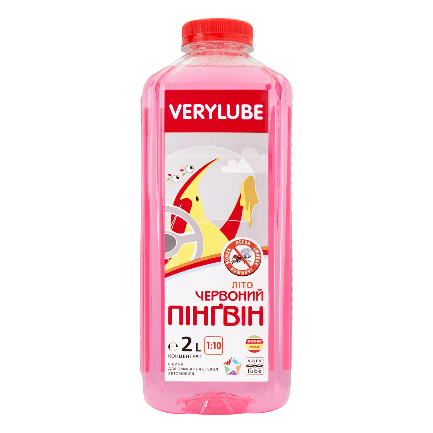 Омивач скла літній VERYLUBE Червоний Пінгвін 2 л (ХВ 50112)