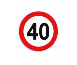 Обмеження швидкості 40 км D=12 см Вініл (2603300101)