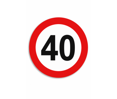Обмеження швидкості 40 км D=12 см Вініл (2603300101)