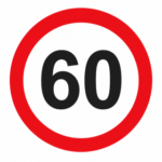 Обмеження швидкості 60 км D=12 см Вініл (2603300103)