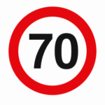 Обмеження швидкості 70 км D=12 см Вініл (2603300104)