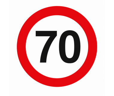 Обмеження швидкості 70 км D=12 см Вініл (2603300104)