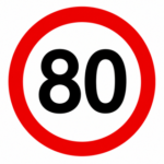 Обмеження швидкості 80 км D=12 см Вініл (2603300105)