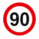 Обмеження швидкості 90 км D=12 см Вініл (2603300106)