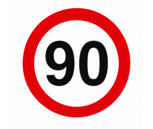 Обмеження швидкості 90 км D=12 см Вініл (2603300106)