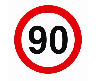 Обмеження швидкості 90 км D=12 см Вініл (2603300106)